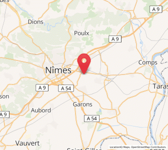 Map of Rodilhan, Occitanie