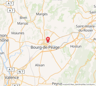 Map of Romans-sur-Isère, Auvergne-Rhône-Alpes