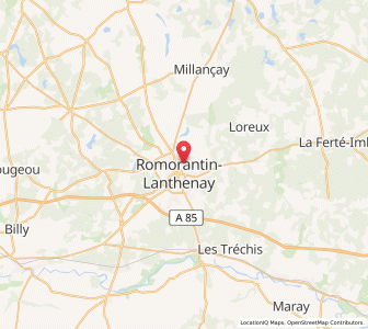 Map of Romorantin, Centre