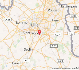 Map of Ronchin, Hauts-de-France