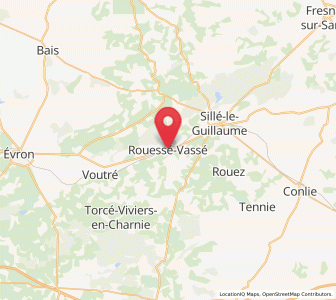 Map of Rouessé-Vassé, Pays de la Loire