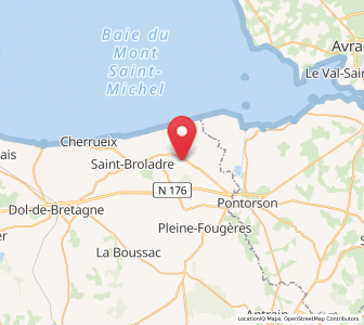Map of Roz-sur-Couesnon, Brittany