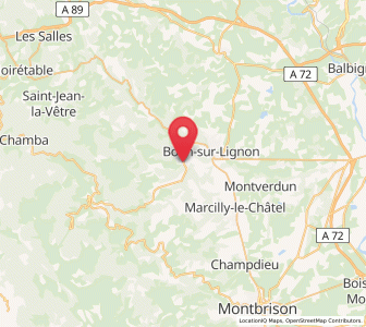 Map of Sail-sous-Couzan, Auvergne-Rhône-Alpes