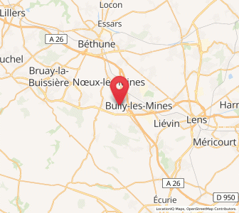 Map of Sains-en-Gohelle, Hauts-de-France