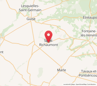 Map of Sains-Richaumont, Hauts-de-France