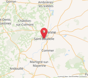 Map of Saint-Baudelle, Pays de la Loire