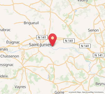 Map of Saint-Brice-sur-Vienne, Nouvelle-Aquitaine