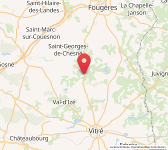 Map of Saint-Christophe-des-Bois, Brittany