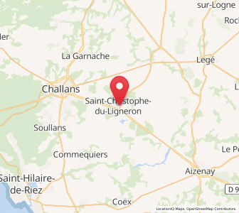 Map of Saint-Christophe-du-Ligneron, Pays de la Loire