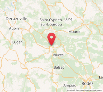 Map of Saint-Christophe-Vallon, Occitanie