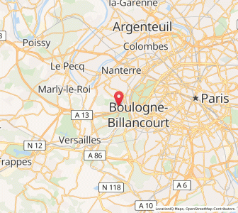 Map of Saint-Cloud, Île-de-France