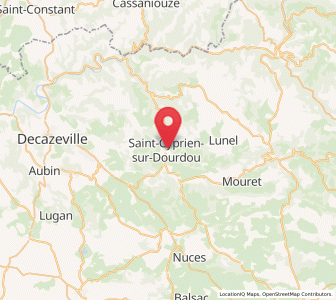 Map of Saint-Cyprien-sur-Dourdou, Occitanie
