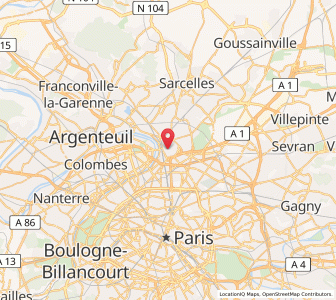 Map of Saint-Denis, Île-de-France