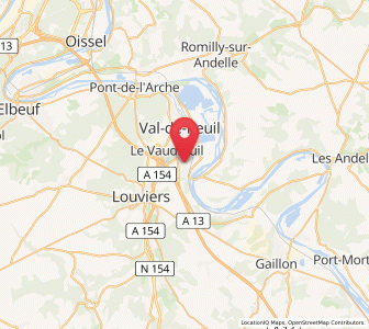 Map of Saint-Étienne-du-Vauvray, Normandy