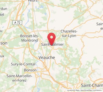 Map of Saint-Galmier, Auvergne-Rhône-Alpes