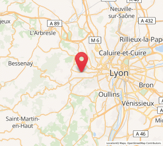 Map of Saint-Genis-les-Ollières, Auvergne-Rhône-Alpes