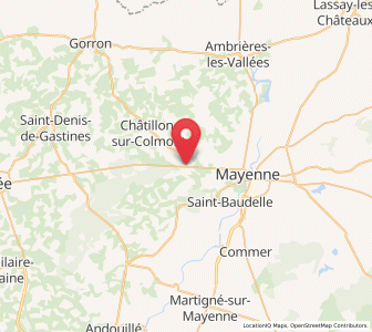 Map of Saint-Georges-Buttavent, Pays de la Loire