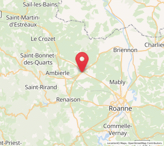 Map of Saint-Germain-Lespinasse, Auvergne-Rhône-Alpes