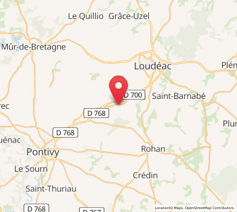 Map of Saint-Gonnery, Brittany