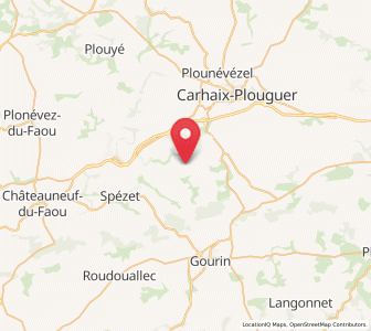 Map of Saint-Hernin, Brittany