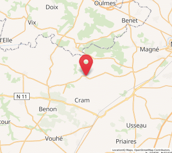 Map of Saint-Hilaire-la-Palud, Nouvelle-Aquitaine