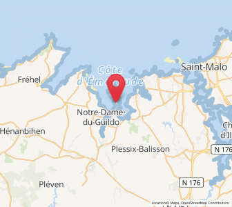 Map of Saint-Jacut-de-la-Mer, Brittany