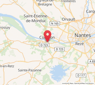Map of Saint-Jean-de-Boiseau, Pays de la Loire