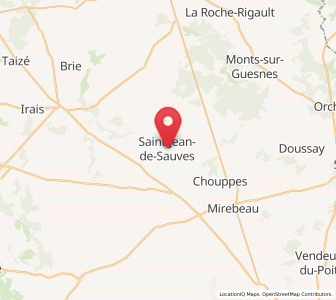 Map of Saint-Jean-de-Sauves, Nouvelle-Aquitaine