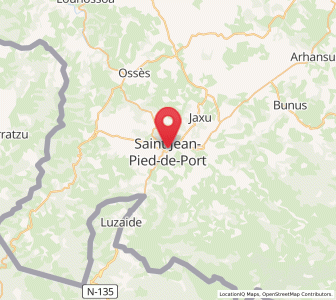 Map of Saint-Jean-Pied-de-Port, Nouvelle-Aquitaine