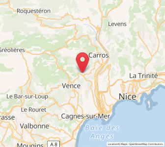 Map of Saint-Jeannet, Provence-Alpes-Côte d'Azur
