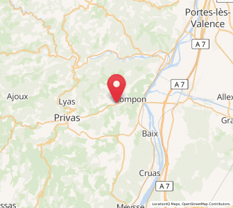 Map of Saint-Julien-en-Saint-Alban, Auvergne-Rhône-Alpes