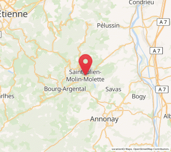 Map of Saint-Julien-Molin-Molette, Auvergne-Rhône-Alpes