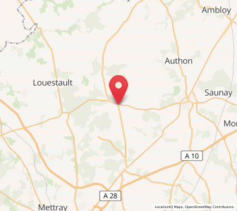 Map of Saint-Laurent-en-Gâtines, Centre