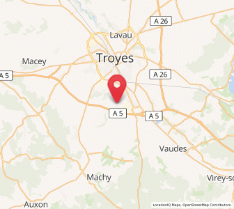 Map of Saint-Léger-près-Troyes, Grand Est