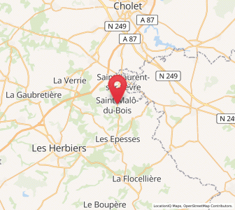 Map of Saint-Malô-du-Bois, Pays de la Loire