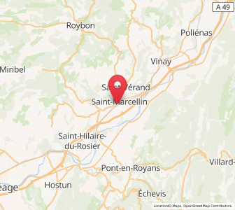 Map of Saint-Marcellin, Auvergne-Rhône-Alpes
