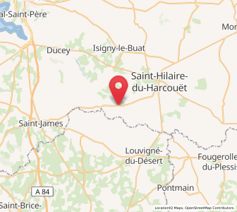 Map of Saint-Martin-de-Landelles, Normandy