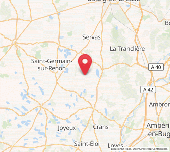 Map of Saint-Nizier-le-Désert, Auvergne-Rhône-Alpes