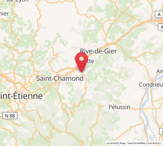 Map of Saint-Paul-en-Jarez, Auvergne-Rhône-Alpes