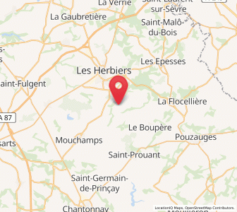 Map of Saint-Paul-en-Pareds, Pays de la Loire