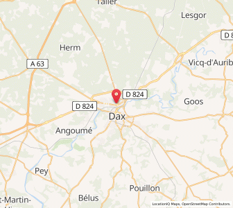 Map of Saint-Paul-lès-Dax, Nouvelle-Aquitaine