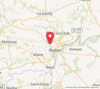 Map of Saint-Perreux, Brittany