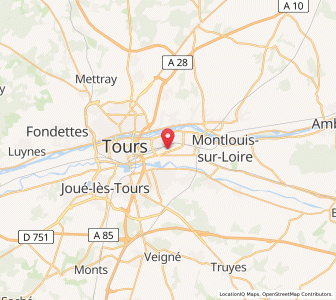 Map of Saint-Pierre-des-Corps, Centre