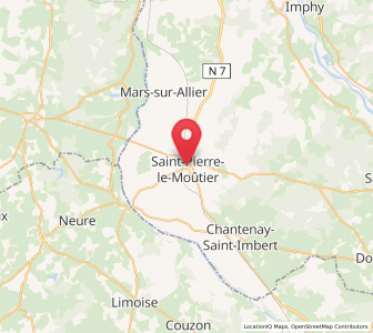 Map of Saint-Pierre-le-Moûtier, Bourgogne-Franche-Comté