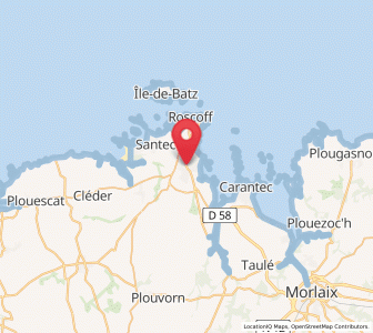 Map of Saint-Pol-de-Léon, Brittany