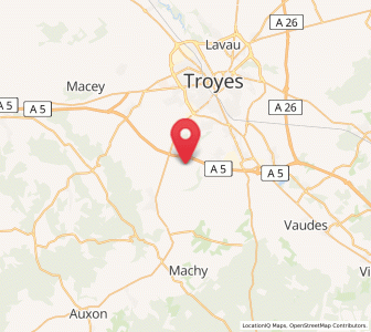 Map of Saint-Pouange, Grand Est