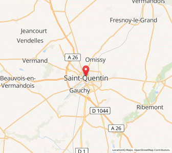 Map of Saint-Quentin, Hauts-de-France