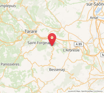 Map of Saint-Romain-de-Popey, Auvergne-Rhône-Alpes