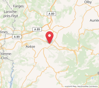 Map of Saint-Sauves-d'Auvergne, Auvergne-Rhône-Alpes