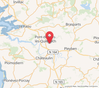 Map of Saint-Ségal, Brittany